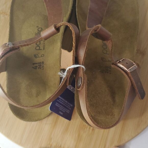 Papillio by Birkenstock Ashley BrownLeather T-Strap Wedge Sandals Women's EU 41 - Picture 9 of 11